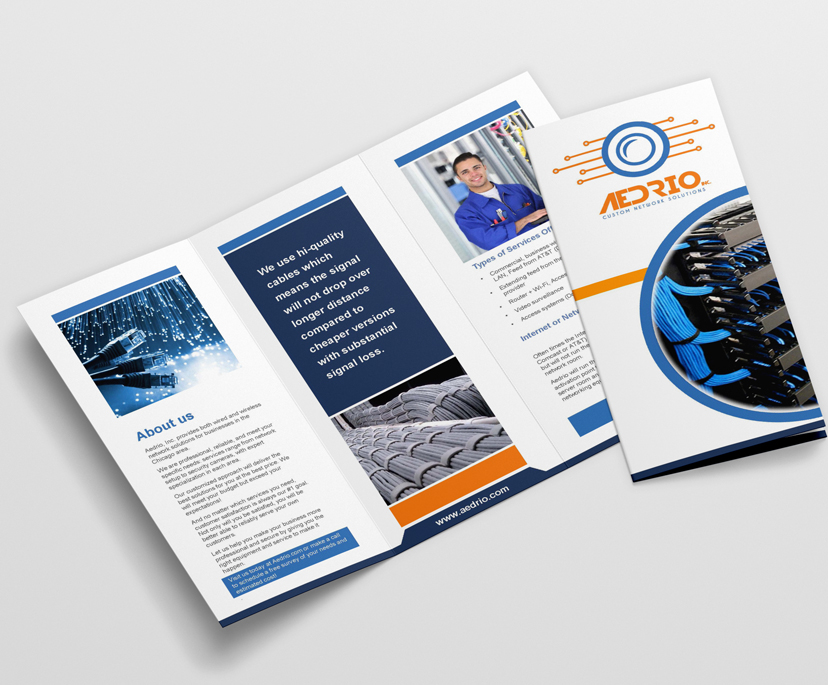 Brochure design for Aedrio Inc